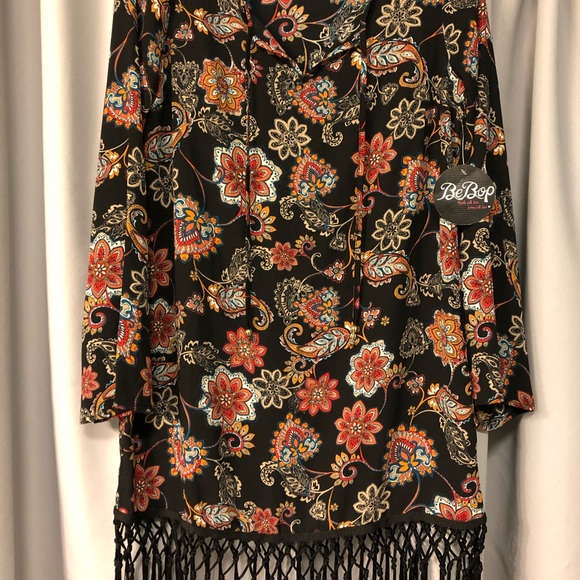 Boho Black Paisley Dress - Picture 2 of 4